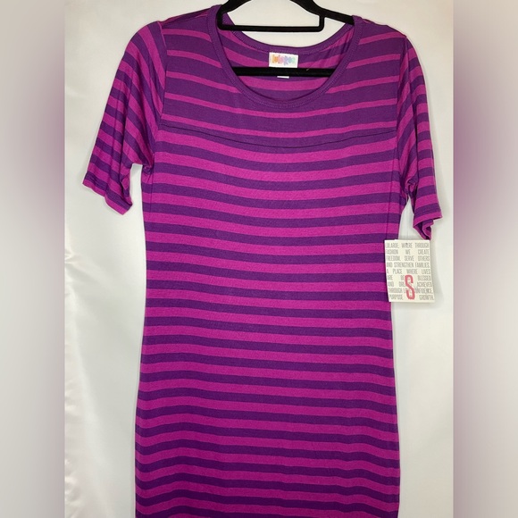 *NWT* LuLaRoe Julia Dress Striped Small - Picture 3 of 4